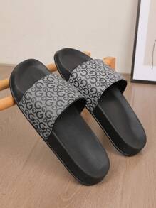 HISQIM Men's Casual Slippers, Simple And Fashionable Men's Sandals, Home Slippers, Beach Sandals, Indoor Slippers, Bathroom Sandals, Comfortable, Thick Sole, Easy To Clean