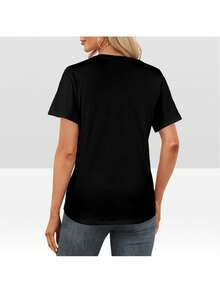 Sired To Damon - Womens T-Shirt - Vampire - Salvatore - Fan - Love - Merch - TV -Versatile Basic T-Shirts,Versatile Basic T-Shirts,Contemporary Essential - Black - View 2