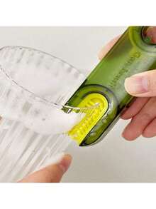 3-In-1 Multifunctional Cup Bottle Cleaning Brush - Mini Lid Cleaner With Grooves And Gaps, Suitable For Kitchens And Bathrooms - Random Color - View 9