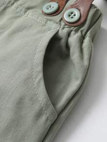 BOARNSEORL 2 件套年轻男孩绅士装 - 长袖领衬衫，带蝴蝶结和绿色吊带裤，时尚又有型，适合生日派对、婚礼、周年纪念 - 綠色 - 查看 10