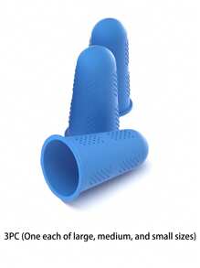 Set di 3 proteggi dita in silicone - resistenti al calore, antiscivolo, riutilizzabili per lavorazioni con pistola a colla a caldo, progetti fai-da-te