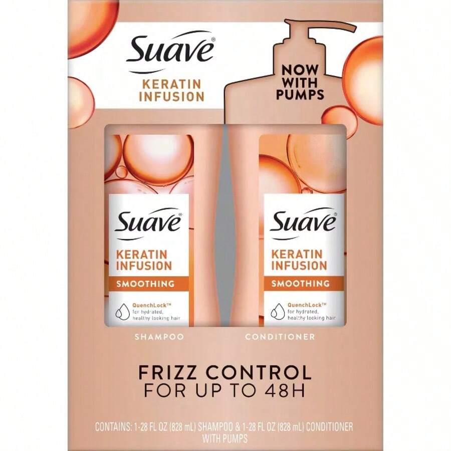 Suave Professionals Keratin Infusion Smoothing Shampoo And Conditioner - 56 Fl Oz - 1 - View 1