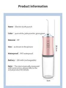 Portable Ultrasonic Dental Scaler (For Removing Plaque), Water Flosser (For Cleaning The Mouth), Comfortable Cleaning, Gentle On Gums, Protects Every Tooth. Electric Water Flosser. - Hồng - Xem 3