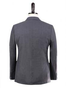 Costum bărbătesc DAROuomo, slim fit, business, din 3 piese, DRV6158 - Gri - Vizualizare 3