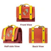 Miniso Harry Potter Series College Style 2.56*2.36*1.18inch Leather Headphone Case (1 PC) - Red - View 7