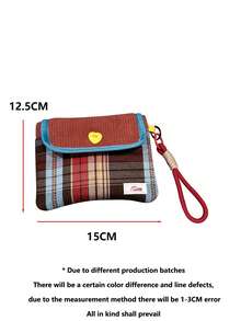 1 件大容量便携式化妆品杂物网格收纳袋，糖果系列迷你卫生巾收纳袋，多功能便携式收纳袋