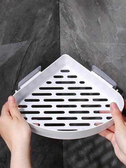 1 adet Beyaz Banyo Saklama Rafı (Duş Jeli ve Şampuan İçin) Banyo Aksesuarları