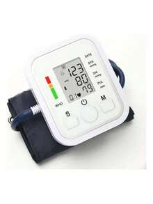 Digital Pressure Testing Device 1P White Color Blood Pressure Monitor Immediate Shipping - Blanco - Ver 5