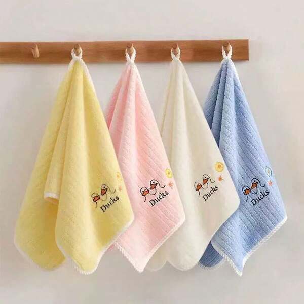2pcs Soft Face Towels, Highly Absorbent & Non-Shedding, For Face, Hand & Bath