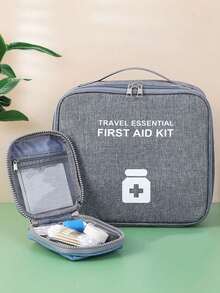 Portable Medical Bag, Home/Travel First Aid Kit, Emergency Medicine Storage, Mini First Aid Pouch - Multicolor - View 3