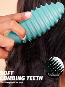 适用于卷发的卷发定型刷，带清洁爪的防拉造型梳，男女皆宜的顺发和塑形工具 - 彩色 - 查看 8
