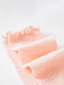 3 Pasang Kaos Kaki Bayi Musim Panas, Kaos Kaki Setinggi Lutut Bergaris Jala, Warna Polos, Kaos Kaki Anti Nyamuk Cocok untuk Dipakai Sehari-hari - MultiWarna - View 6