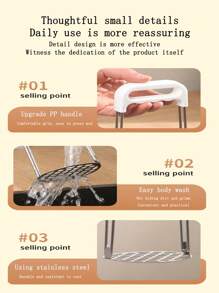 1/2 Stücke Edelstahl Kartoffelpresse, manueller Kartoffelpürierstößel, Pürierwerkzeug für Babynahrung, Kartoffelpresse