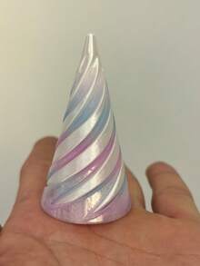 1pc Multi-Size Double-Sided Spiral Cone 3D Printing Decompression Spin Toys, Spiral Stereo Structure Decor, Perfect Gift For Christmas, Birthday Party - Multicolor - View 16