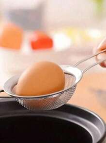 1/3/4pcs Stainless Steel Colander Ladle Strainer With Different Sizes For Filtering Flour / Oil At Home Kitchen