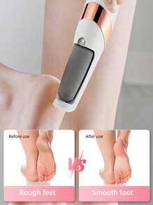 1Pc Electric Foot File, USB Rechargeable Feet Callus Remover With 2 Speed Of Replacement Rollers & LED Lights, Professional Hard Skin Remover Foot Care Tools For Cracked Heels Calluses & Dead Skin, Suitable For Both Men And Women To Remove Dry Skin And Dead Skin On Feet