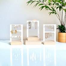 Giá đỡ bông tai bằng acrylic, giá trưng bày trang sức bông tai để bàn, hộp đựng trang sức bông tai dùng trong nhà hoặc cửa hàng, hộp đựng đồ trưng bày, hộp đựng đồ du lịch, đồ dùng học tập, trang trí phòng. - Nhiều màu - Xem 10