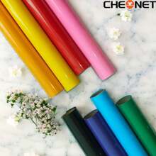 CHEONET - Rollo de vinilo de 12" x 7 pies, vinilo de transferencia térmica para camisetas, tela, almohadas, vinilo para planchar en todas las máquinas cortadoras, vinilo permanente, fácil de cortar y aplicar, parches de bordado y plancha para chaquetas, parches para coser en ropa, mochilas, jeans, camisetas
