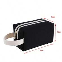 1pc Personalized Letter/Name Embroidered Toiletry Pouch, Simple Design Convenient Travel Cosmetic Organizer, Gift For Mother, Best Friend, Daughter, Back To School, School Gift, For Office, For School, For University, For Colleague, For Dorm Rooms, For Teenagers, Junior High School Students, College Students, Cute, Adorable, Contracted, Funny, Kawaii, Y2K, Minimalist, Commuting, Business Casual, Basics, For Anniversaries, For Birthdays, For Holiday/ Vacation, For Business/Commute/Work/Office, Customized Storage Bags - Multicolor - View 8