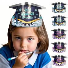 Multiple Paper Graduation Hats In Two Colors Are Available For Graduation Season Gifts, Kindergarten Graduation Hats, Party Ceremonies, Graduation Hat Decorations, Suitable For Graduation Parties, Photo Props, School Celebrations, Graduation Party Decorations, Graduation Season Gifts - Multicolor - View 7