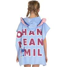 Lilo & Stitch Disney Kids Poncho | Lilo And Stitch Towel | Stitch Hooded Kids Towel Poncho - Blue - View 5