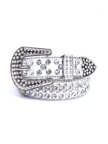 Glitter Kids Diamond Studded Belt, And Fashionable Decorative Bling Belt For Boys And Girls - A - View 13