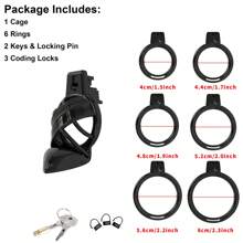 Haifan 3D Printed Chastity Cage With High Heeled Shoe Shape For Men With 6 Sizes Rings & Invisible Lock Lightweight Seamless Resin Material SM Products Adults Sex Toys
