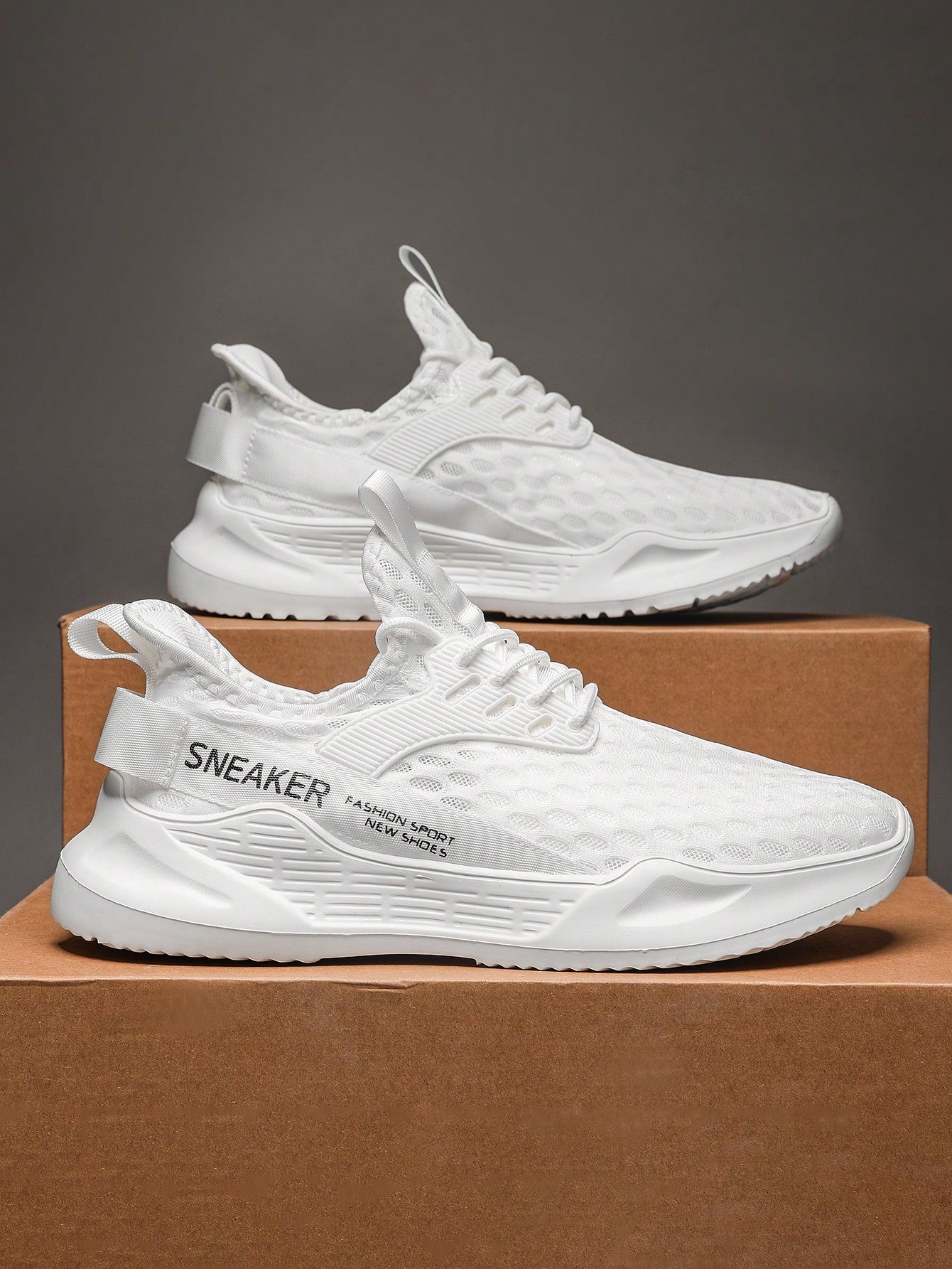 زوج من أحذية المشي للرجال، أحذية كاجوال مريحة مصنو...