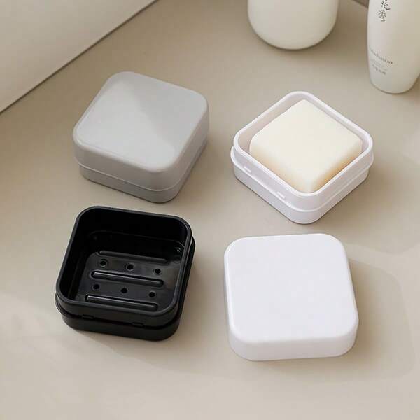 Portajoyas compacto con superficie cubierta de ABS para encimeras: almacenamiento sellado ahorrando espacio, superficie suave anti-manchas, rejilla de secado fácil de limpiar para el borde del fregadero, en 3 colores modernos (blanco/gris/negro)