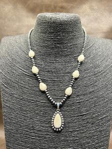 1 Set Fashionable Vintage Western Style Faux Pearl CCB Beaded 3 Layer Necklace, Pink/Black/Red/Blue/White/Yellow Waterdrop Pendant Chain For Women, Suitable For Daily Outfit, Party, Jewelry, Gift For Family/Friends/Yourself - Country Western Style - View 12