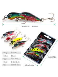 SOUGAYILANG 4pcs Floating Artificial Fishing Lures Set – Premium Fishing Tackle Baits - Multicolor - View 5