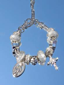 1pc Cross Charm Bracelet, Religion Charm Bracelet, Buddha Bracelet, Adjustable Cross Bracelet