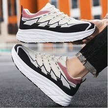 Zapatillas de plataforma para hombre, zapatos casuales con plataforma. - Blanco - Ver 1
