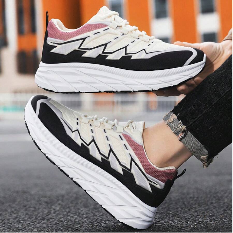 Zapatillas de plataforma para hombre, zapatos casuales con plataforma. - Blanco - Ver 1