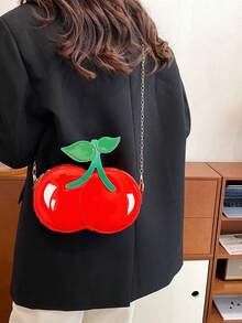 Dedoo Túi đeo vai nữ thanh lịch, màu trơn, chất liệu vải canvas, dây đeo kim loại. - Đỏ - Xem 6