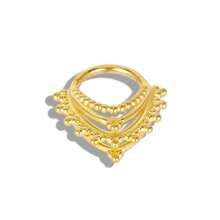 1 pieza Anillo de septum vintage y fresco de acero inoxidable 316L, joya de piercing para aro de nariz, arete de oreja y cartílago