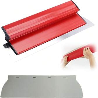 40cm Stainless Steel Plastering Knife With 2 Blades, Plastering Tool, Used For Plastering Ceilings And Walls