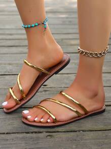 Damen Lässig Sandalen Pantoffeln, Sommer Strand Slip-On für Outdoor