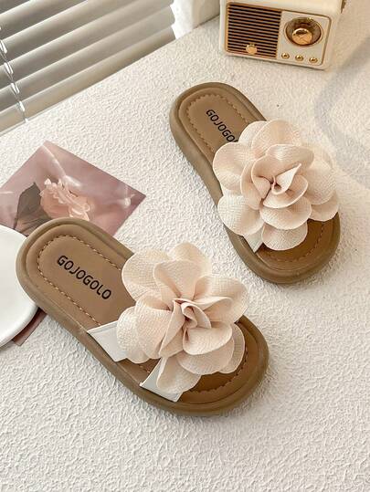 Comfortable Open Toe Girls Slippers - Breathable Lightweight Beach Sandals - Suitable For Outdoor Activities