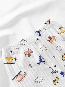 Kinder leichte Langarm Baumwoll Pyjama-Set, Kinderschlafanzug, Sommer