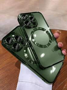 VRNOEI 奢华电镀磁吸手机壳，兼容 16/15/14/13/12/11/17 Pro Max/16/15/14 Plus/AIR，支持磁吸无线充电，防震防摔，男女通用，透明磁吸边框手机壳