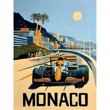 1 件无框墙面艺术海报流行 F1 跑车海报印刷品墙面艺术帆布著名赛道画适合赛车爱好者卧室家居装饰无框复古 - 彩色 - 查看 31