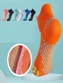 1/2/3/4/7 Pairs Women Sports Socks, Yoga & Fitness Non-Slip Socks, Ankle/Crew Length, Casual For Everyday Wear - Multicolor - View 5