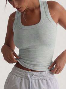 Simple Flavor Women's Summer Y2K Sexy Pure Desire Basic Casual Sports Home Square Neck Vest Top