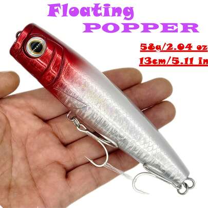 1 件 2025 新款，13 厘米/58 克浮水爬行鱼饵，逼真的鱼饵适合淡水和咸水