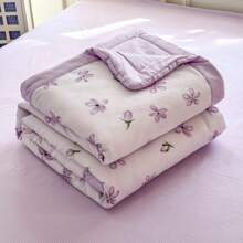 1 buc. Cuvertură de vară din șifon proaspăt cu bule, pilota moale și prietenoasă cu pielea, cu aer condiționat, pătură ușoară lavabilă în toate anotimpurile. Potrivit pentru dormitor, sufragerie, hotel, camping în aer liber. Pătură ideală pentru cadou de sărbători.