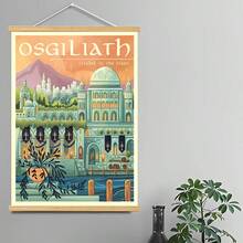 BAEMEFLE 1/3/20 Tranh in trên vải bố, chủ đề du lịch Tolkien, áp phích du lịch cổ điển vùng Trung Địa, trang trí phòng, tranh treo tường, trang trí phông nền sofa phòng khách, trang trí hành lang, trang trí nhà cửa, trang trí phòng ngủ, trang trí phòng tắm, trang trí phòng, trang trí văn phòng, trang trí trường học, quà tặng nghệ thuật - Nhiều màu - Xem 26