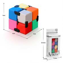 Infinity Magic Cube Transformable Decompression Fidget Toy (Random Color), Suitable For Adults - Multicolor - View 3