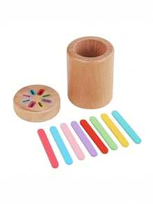 1 件木制颜色分类和计数棒：增强精细运动技能、感官意识和颜色识别能力 - 适合 3-6 岁儿童