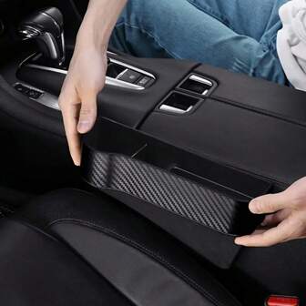 1pc Multifunctional Car Seat Gap Filler Organizer With Key Holder, Cup Holder, And Front Seat Side Storage Box